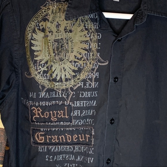 Roar Western Embroidered Shirt Size Large - Picture 5 of 5